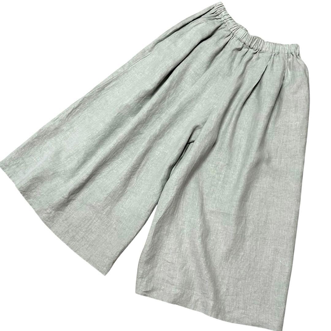 ikkuna ギャザードパンツ リネン100%