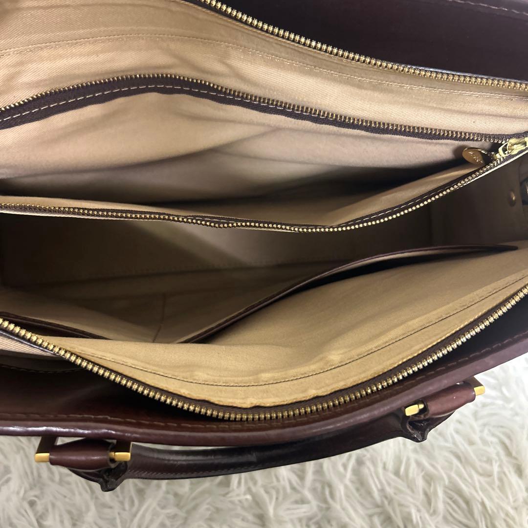 【美品】大峡製鞄　ビジネスバッグ　ブリーフケース　A4収納可能　ブラウン