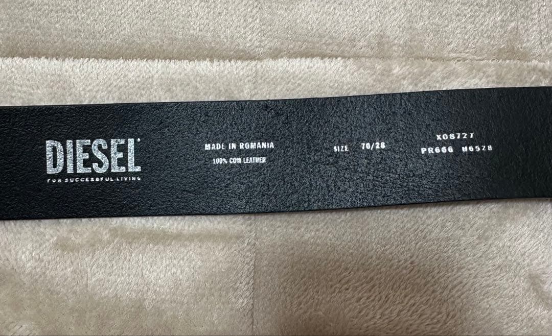 DIESEL カウレザーベルト 本革ベルト 70/28