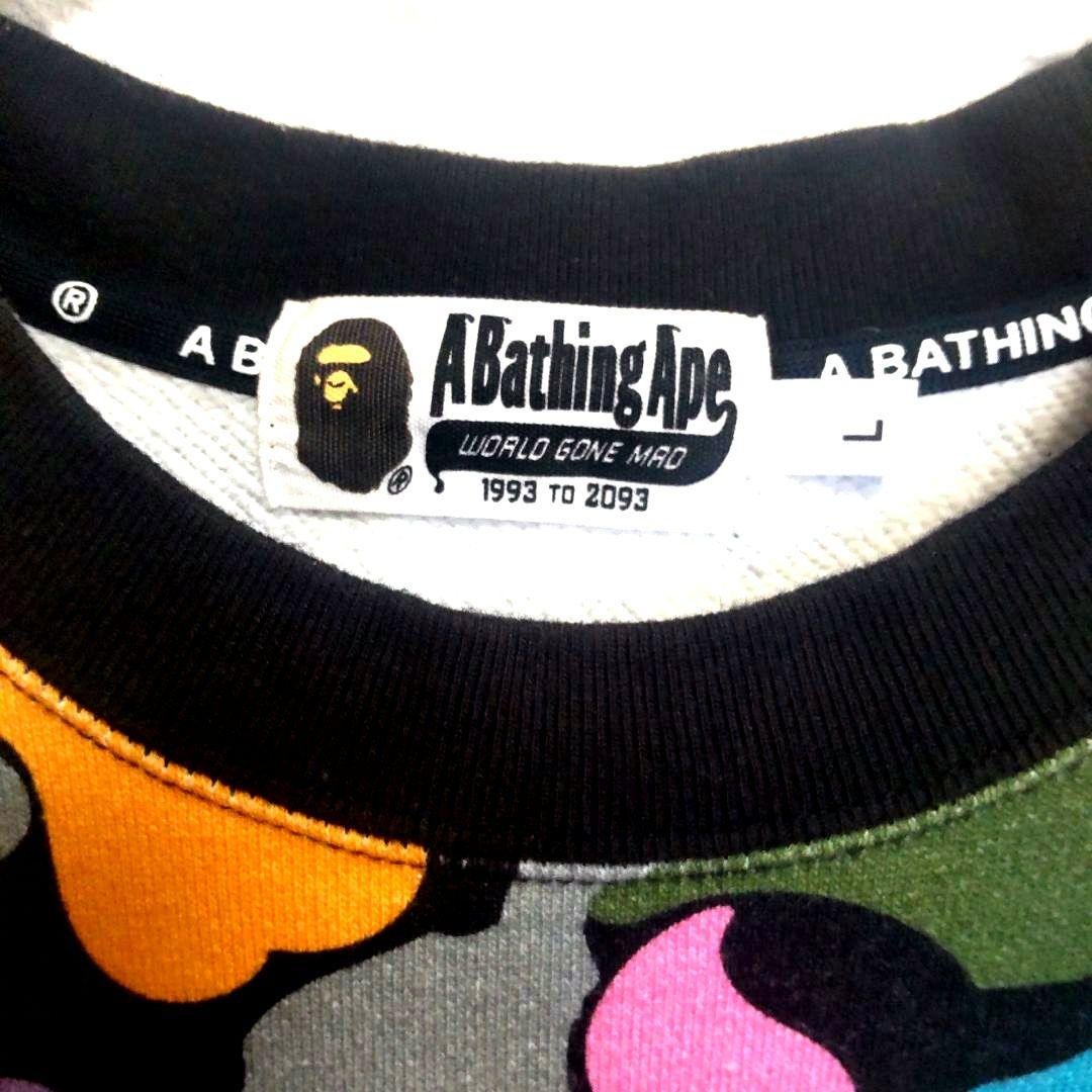 A BATHING APE■マルカモLサイズスウェットトレーナー長袖エイプ