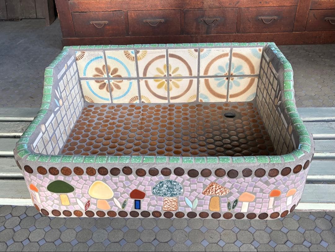 レトロタイルシンクきのこ