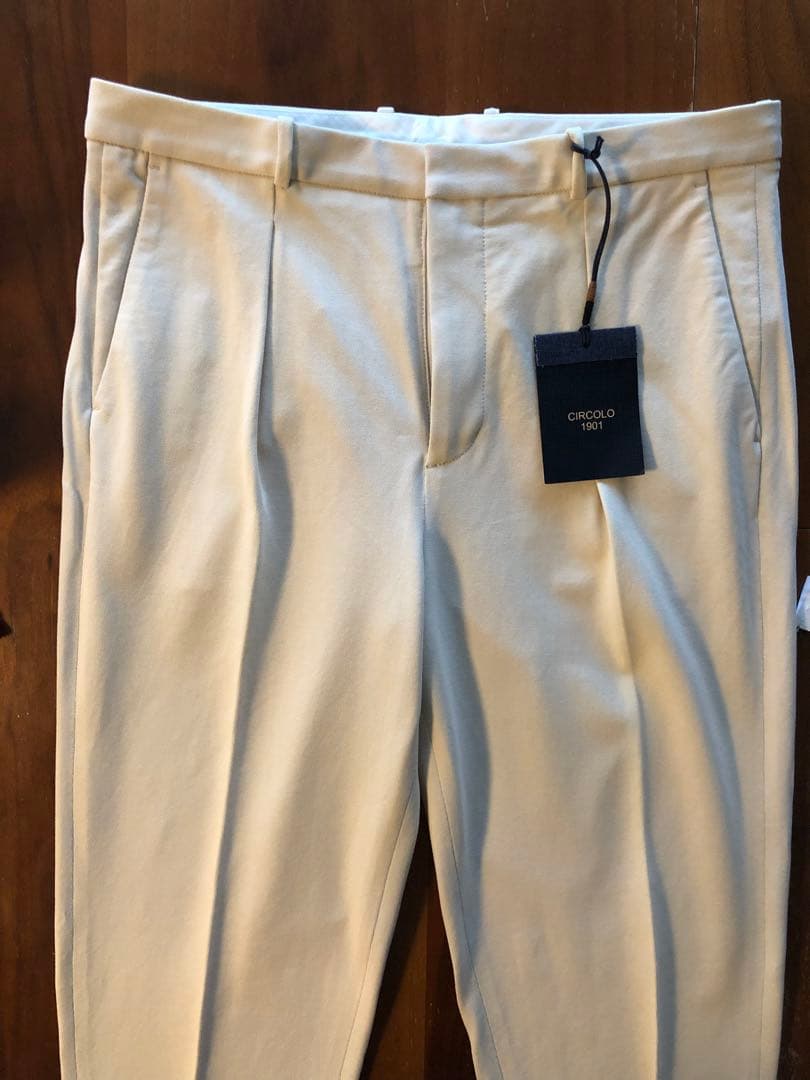 新品未使用　CIRCOLO1901チルコロ1901 コットンジャージワンプリーツ