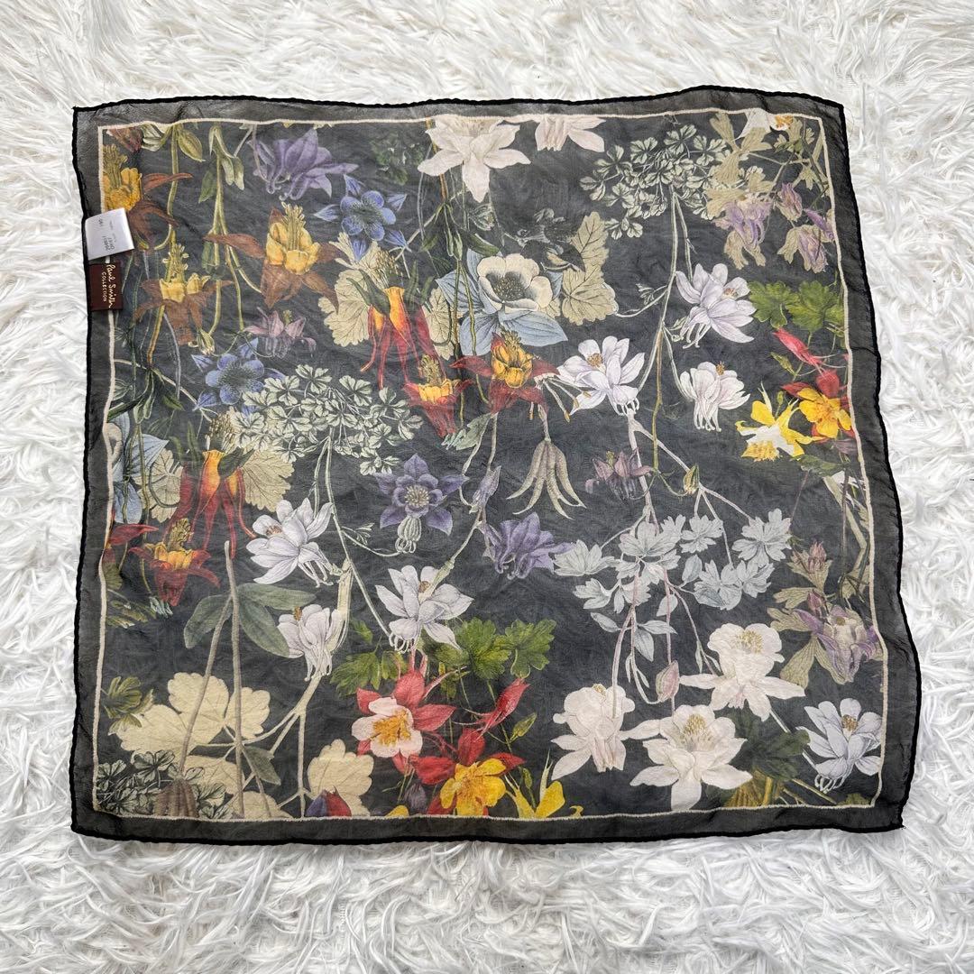 希少 カタログ掲載 未使用級 現行 ポールスミス 風景柄 セットアップ チーフ付