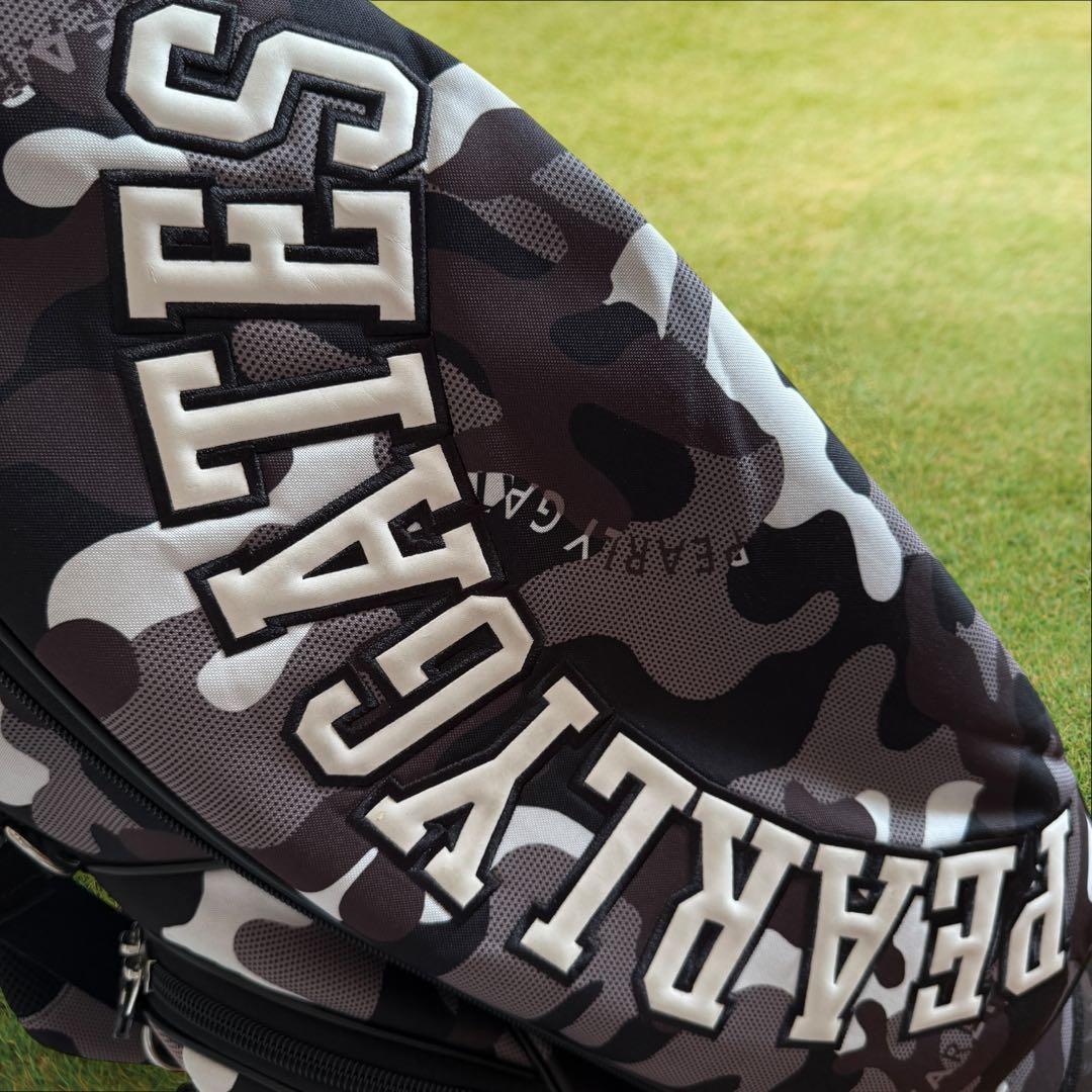 パーリーゲイツ　キャディバッグ　迷彩　カモ柄　ショルダー式　スタンド式　軽量