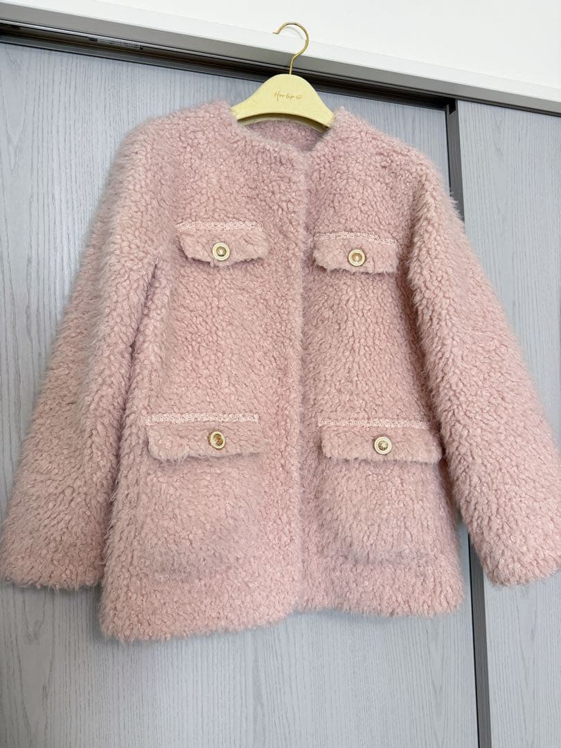 Her lip to /  Faux Fur Coat ピンク