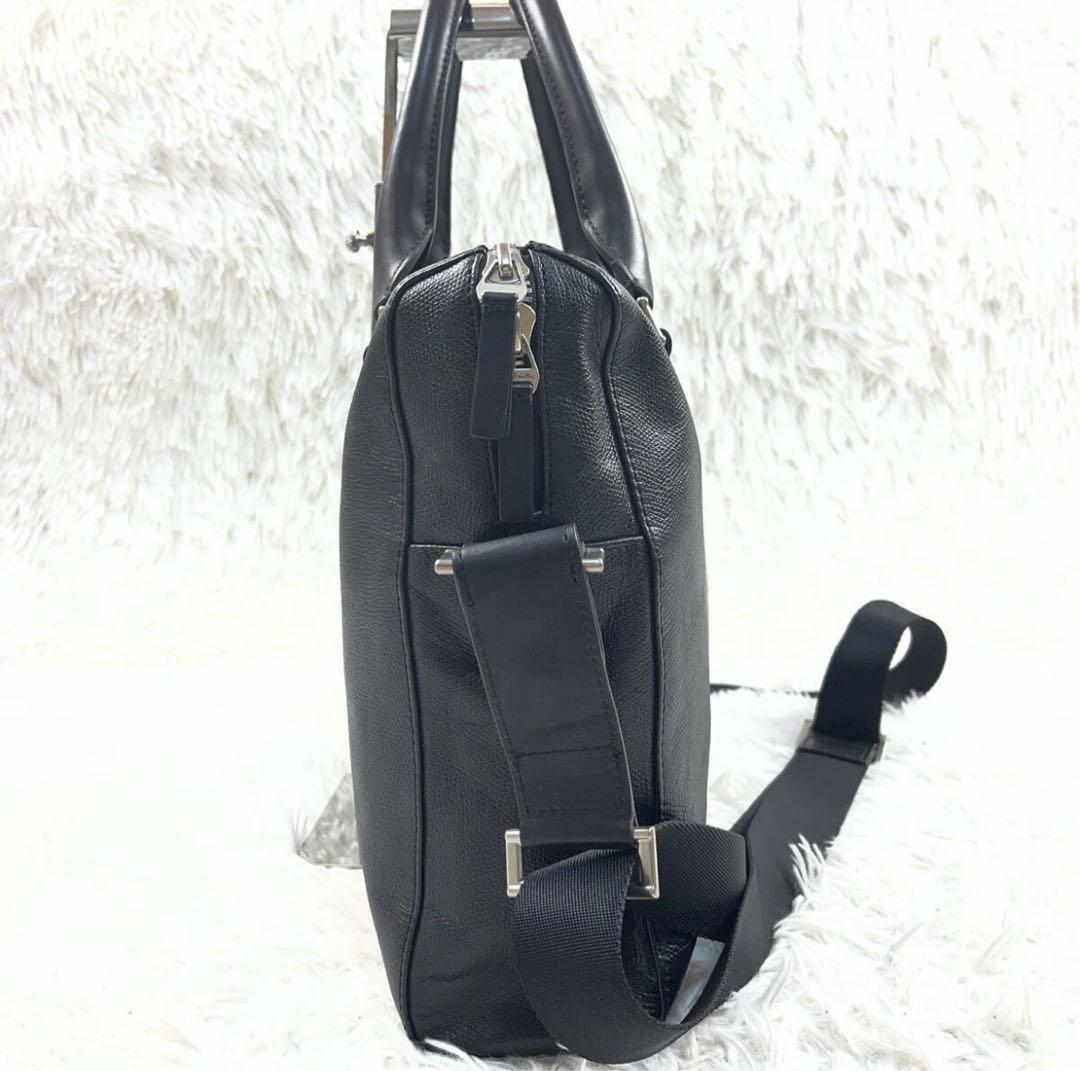 Paul Smith 2way レザー シボ革 斜め掛け A4 メンズ 黒