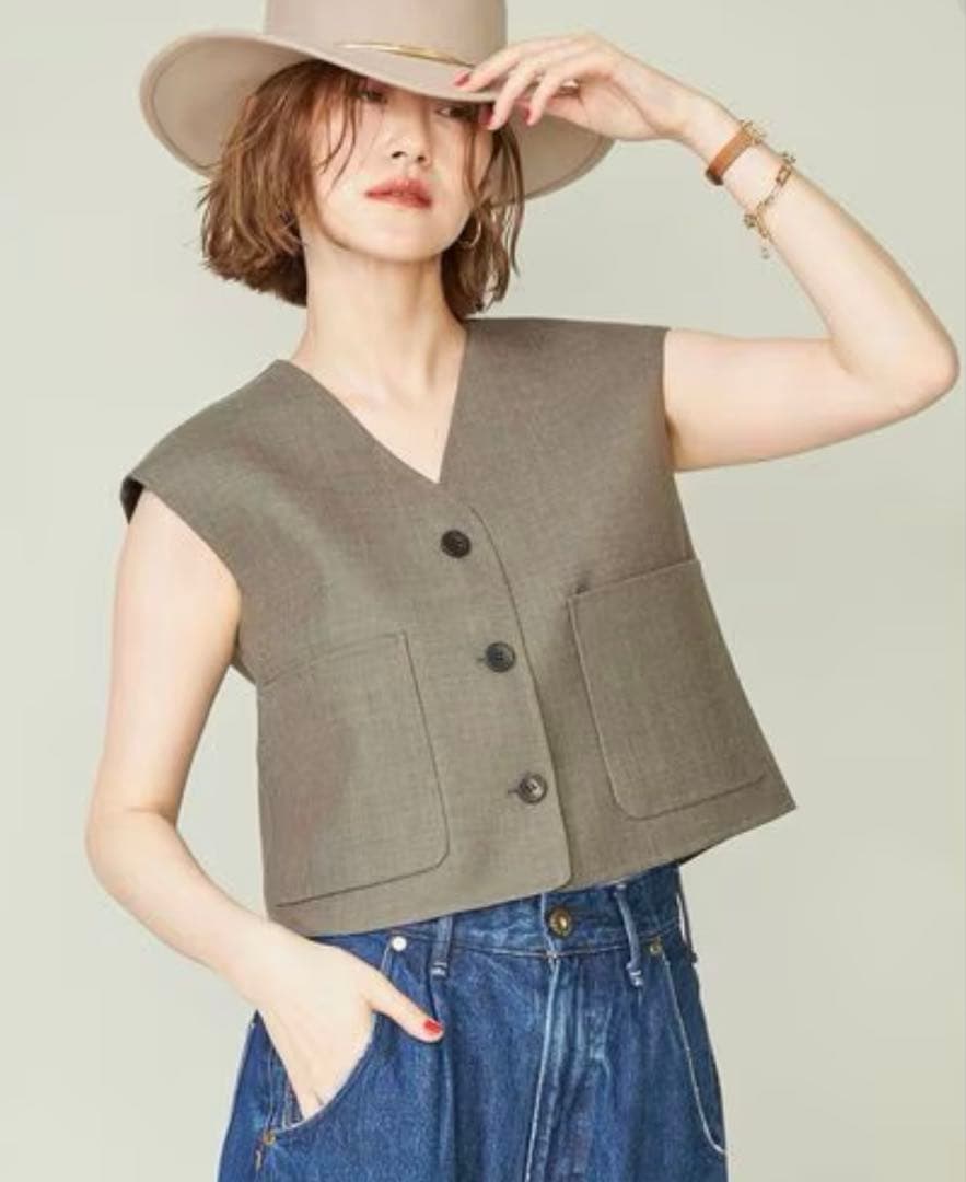 conte えみり　リバーベスト　ブラウン　新品タグ付き