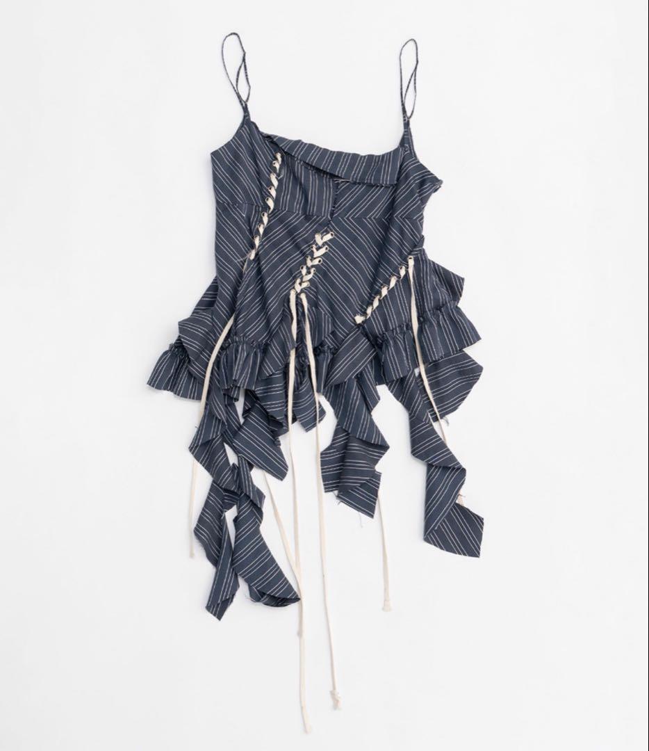 PRANK PROJECT ストライプ フリルビスチェ