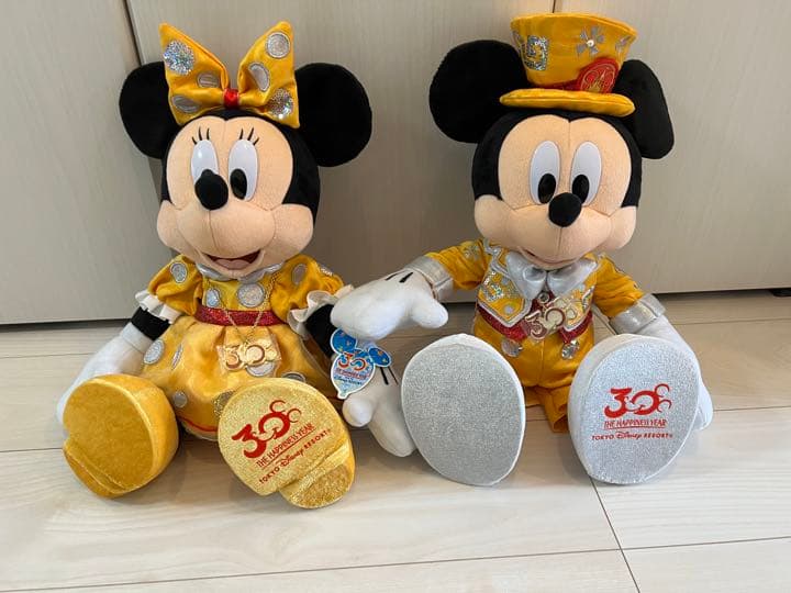 【ディズニー】ディズニーリゾート購入　自立　ミッキー　30周年　ミニーぬいぐるみ