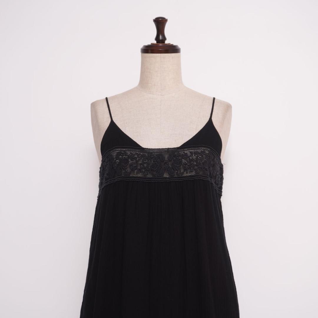 新品未使用 シーニューヨーク レイ 京都紋付 キャミワンピース 黒4*LD975