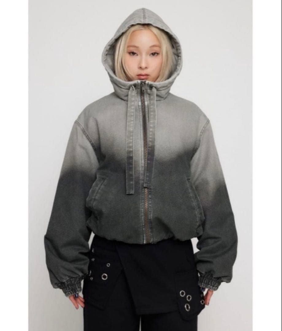 LAGUA GEM　GRADATION COTTON HOODIE ブルゾン