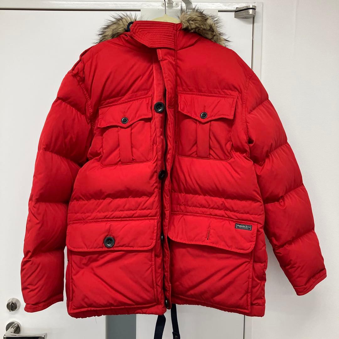 POLO RALPH LAUREN レッド ダウンジャケット フード付き