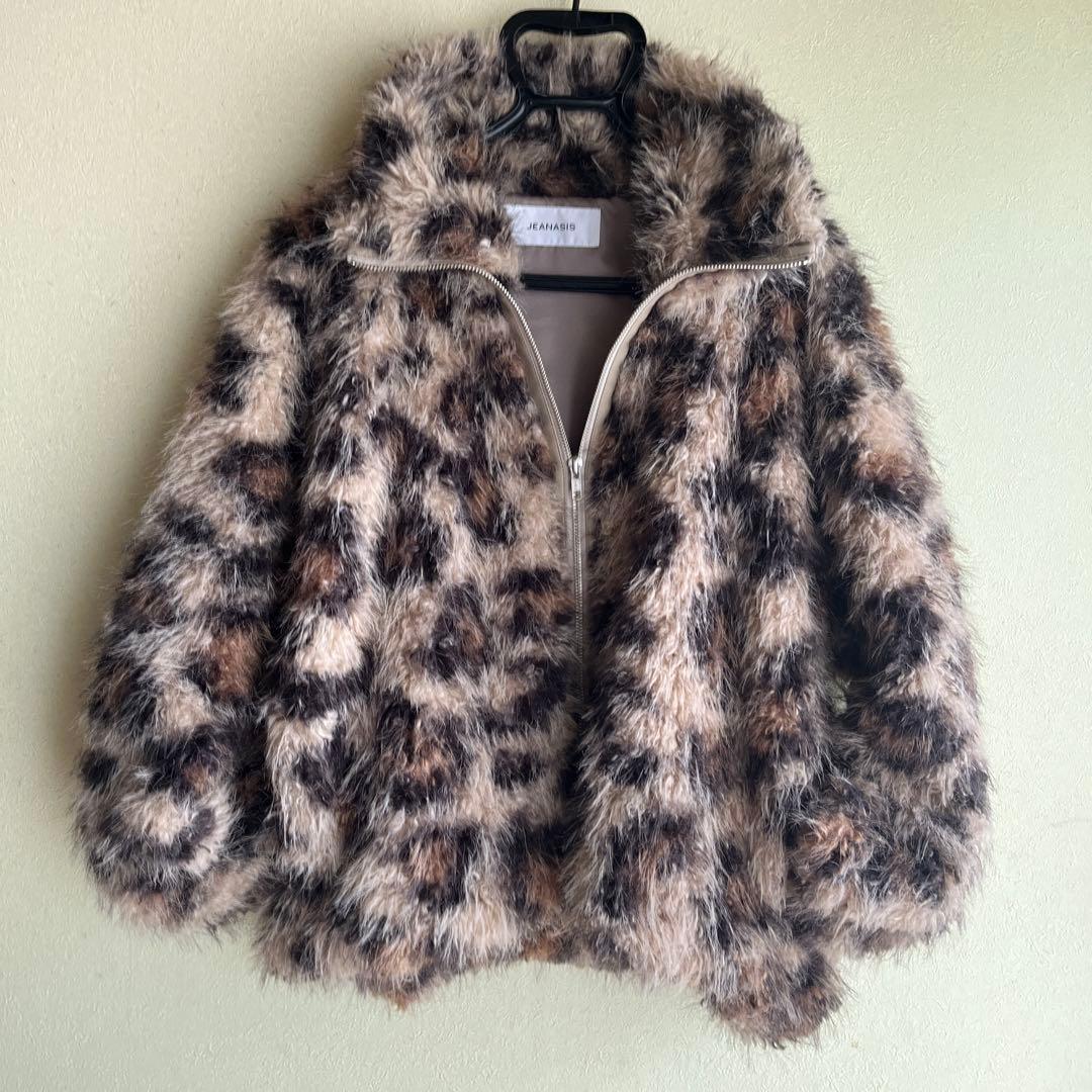 JEANASIS ファーブルゾン　レオパード柄