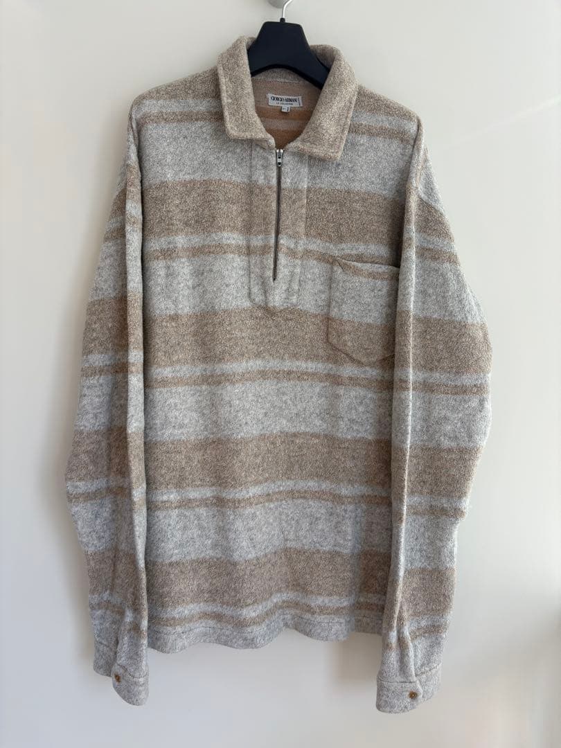 90s Giorgio Armani ジップアップポロシャツ