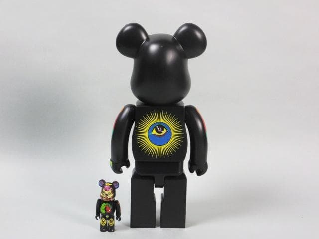 現代美術 田名網敬一『100% & 400%MEDICOM TOY黒』0127C