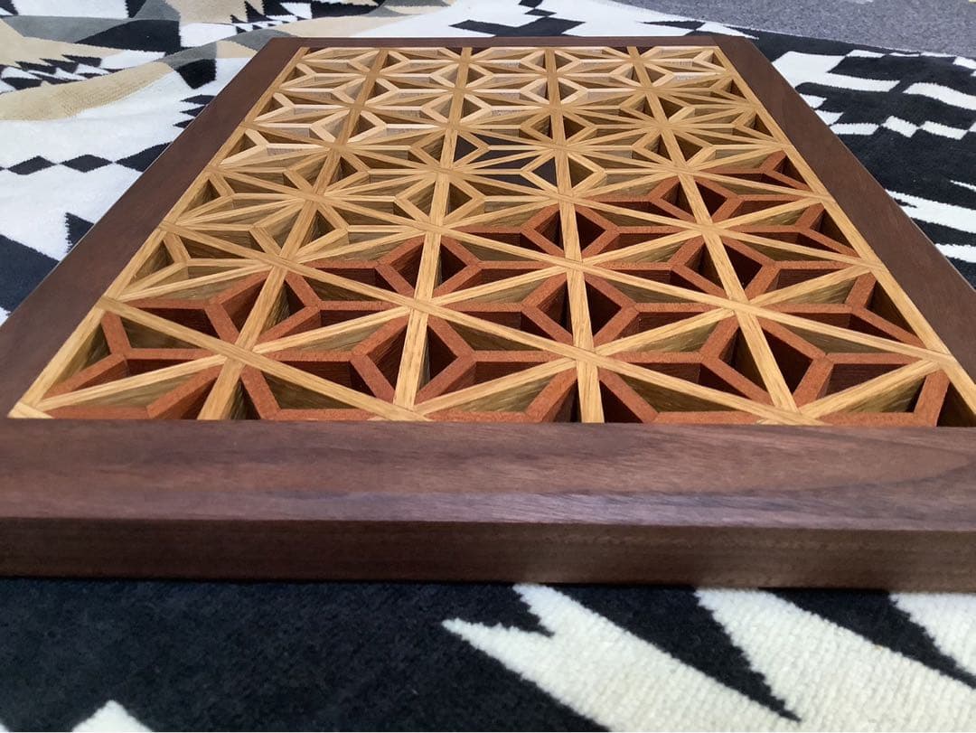 IGT天板　1ユニット　三脚用テーブル　組子細工ヘキサゴン131