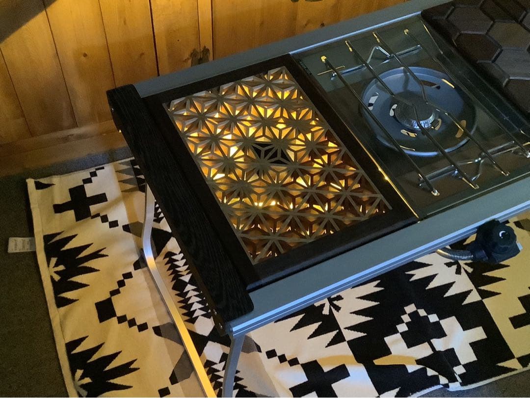 IGT天板　1ユニット　三脚用テーブル　組子細工ヘキサゴン131