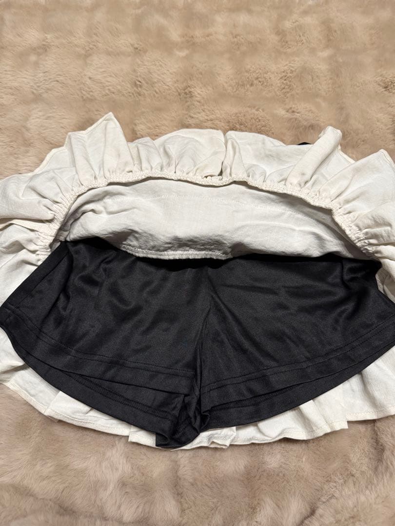 【残り1点】andmary Mel gather skirt black S