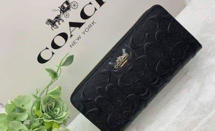 新品未使用コーチ長財布ブラックシグネチャーメンズレディース送料無料即日発送