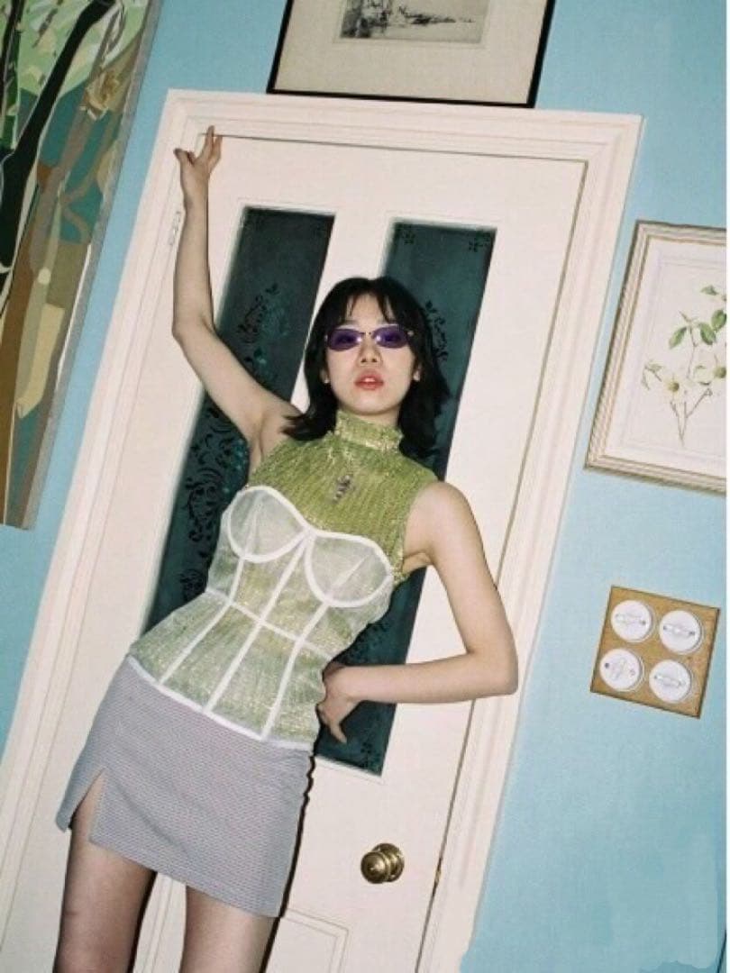 Nodress レア　コルセット　透明　トップス　ホワイト　新品