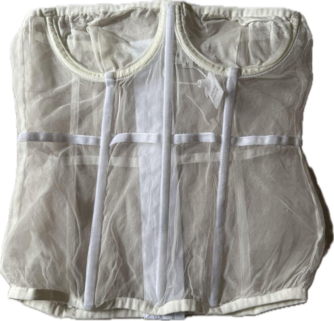 Nodress レア　コルセット　透明　トップス　ホワイト　新品