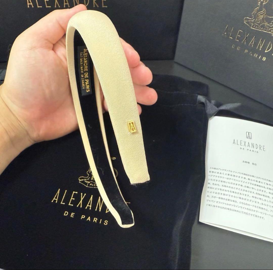ALEXANDRE DE PARIS ヘアバンド ベージュ