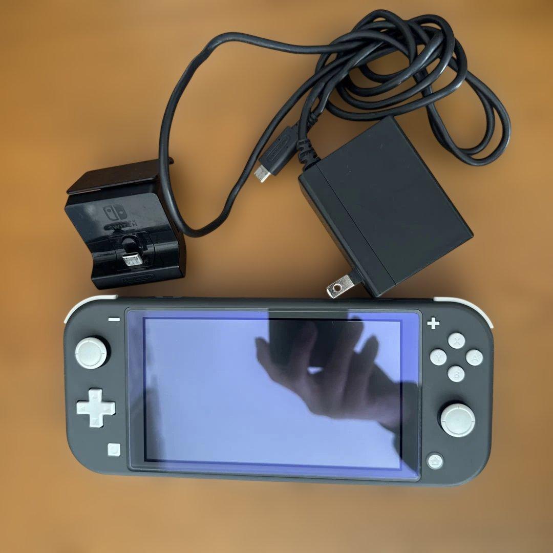 NintendoSwitchLiteグレー 本体　充電器SDカードスタンド付き