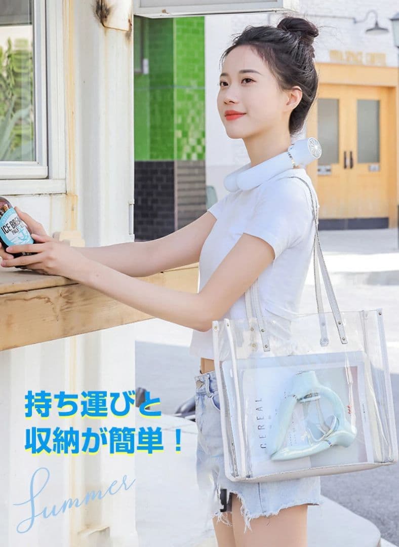 ネッククーラー ホワイト 夏 暑さ対策 熱中症 扇風機 ハンディ クーラー