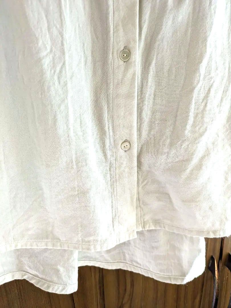 2025年 evam evaコットン　ウールノーカラーシャツ　24,200円