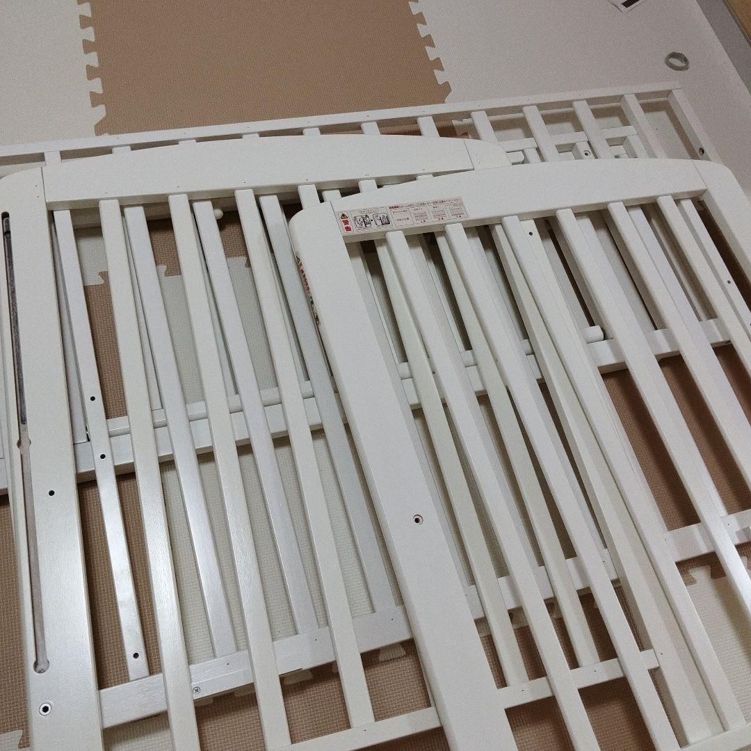 美品　KATOJI ベビーベッド ハイタイプ　レギュラーサイズ　ホワイト