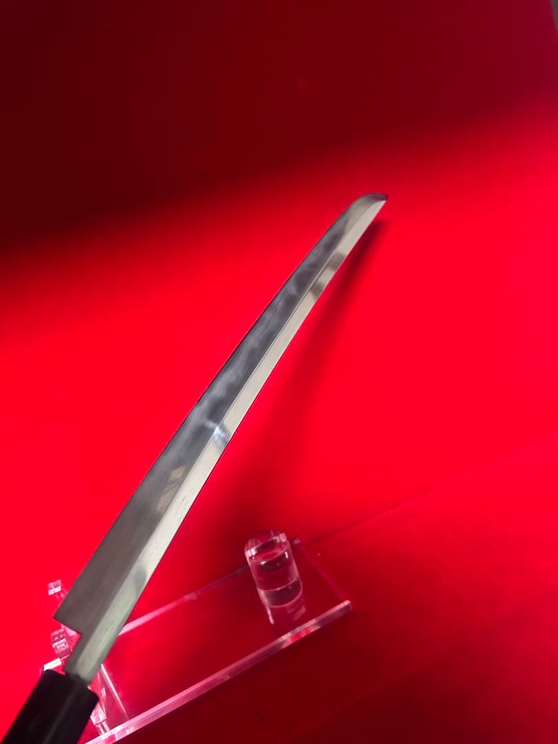 01594 包丁　先丸蛸引　尺一　玉鋼　両刃　刃文有り　墨流し　箱付　未使用品