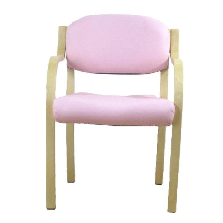 スタッキングチェア ケアー ピンク　座高39・43ｃｍ　掛心地　良い　 小柄