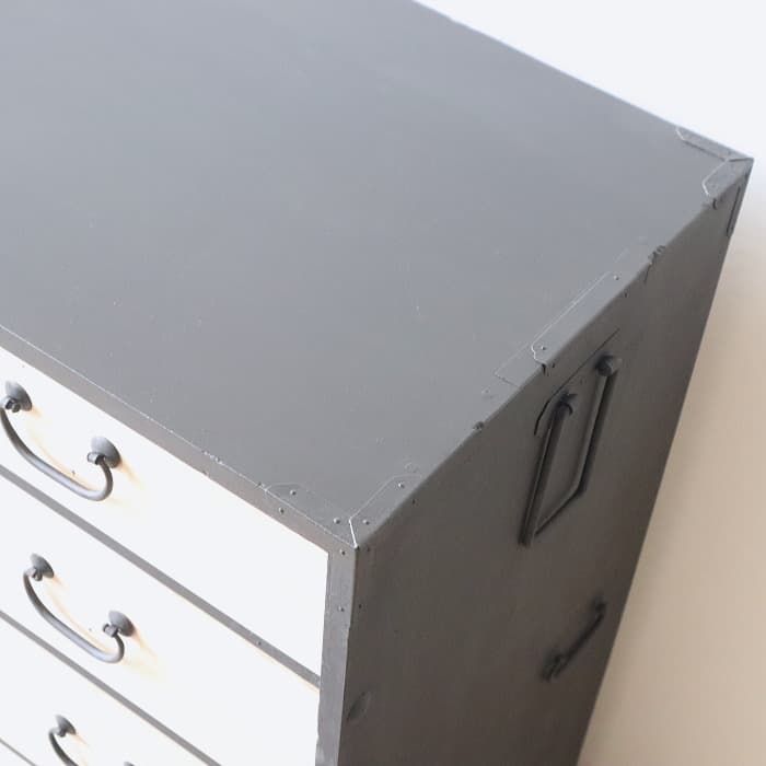 アンティーク 引出し６杯 スギ 無垢材 タンス ハイチェスト 古家具