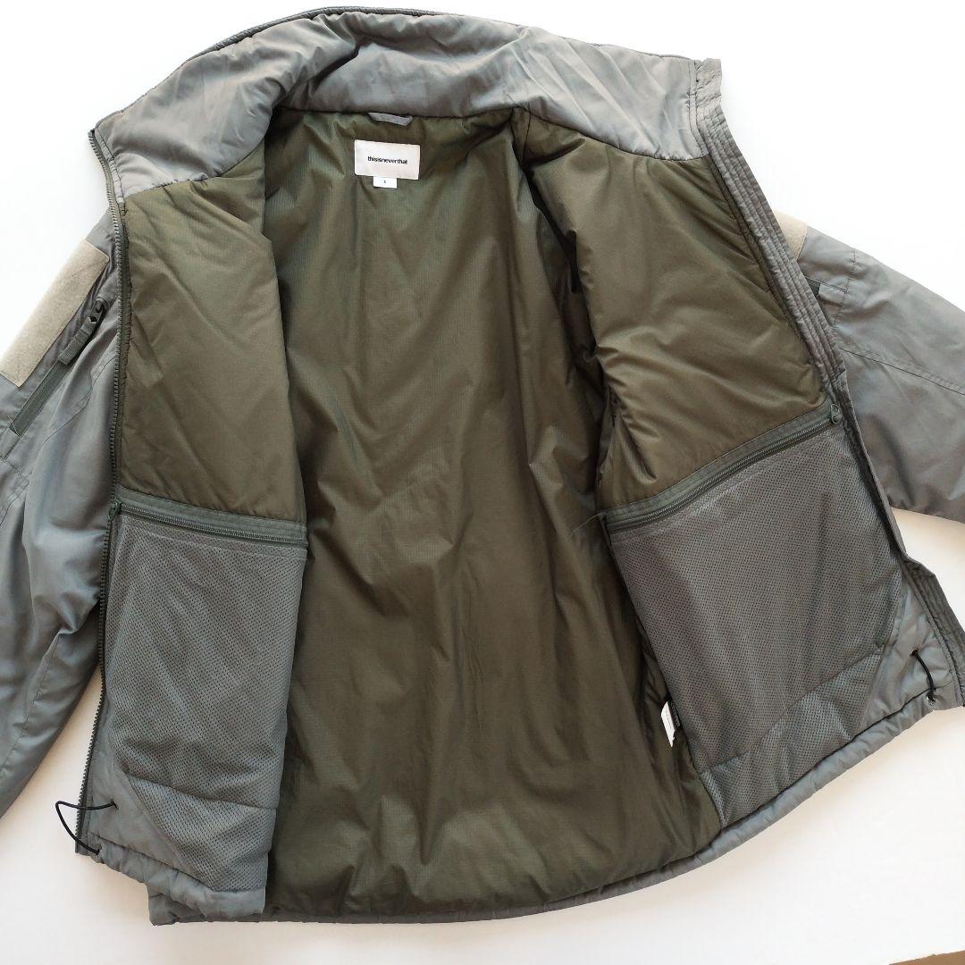 ディスイズネバーザット シンサレート ミリタリージャケット カーキ 【Ｌ相当】