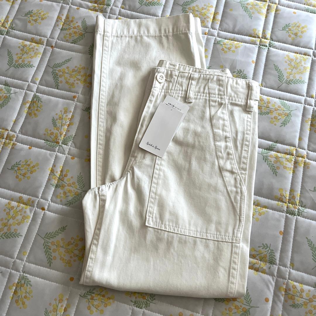 新品☆ spic＆span ベイカーパンツ ☆ホワイト34