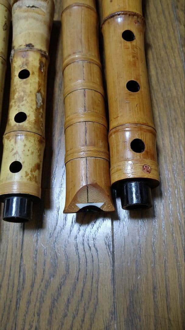 値下げ琴古琉尺八在銘二点　検　和楽器　虚無僧　管楽器