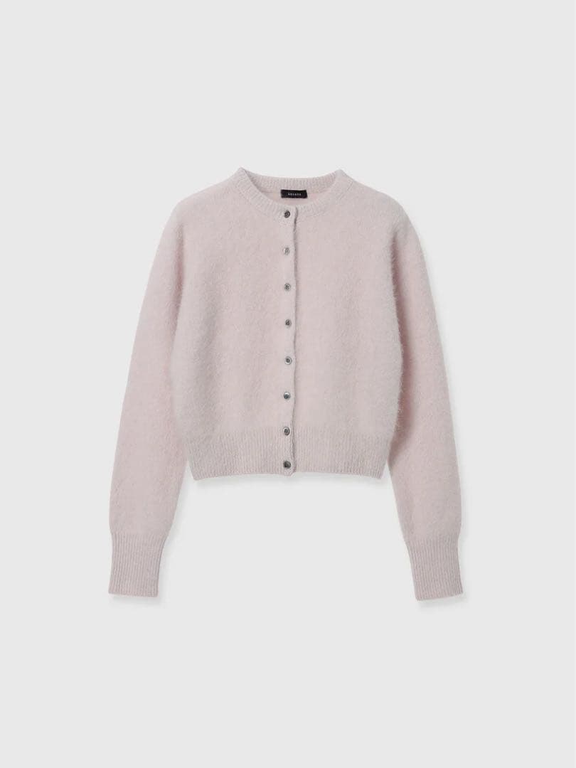 anuans アニュアンス ラクーンフォックスショートカーディガン ピンク