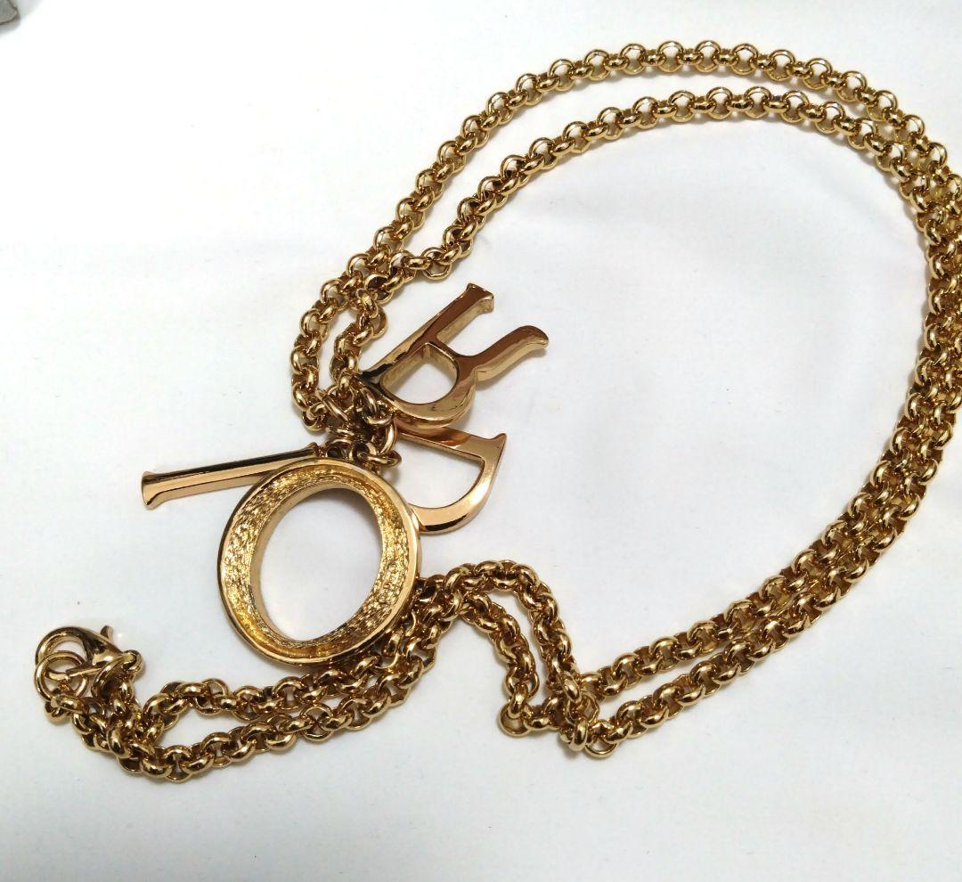 超希少　ChristianDior　チャーム　特大　ネックレス　ヴィンテージ