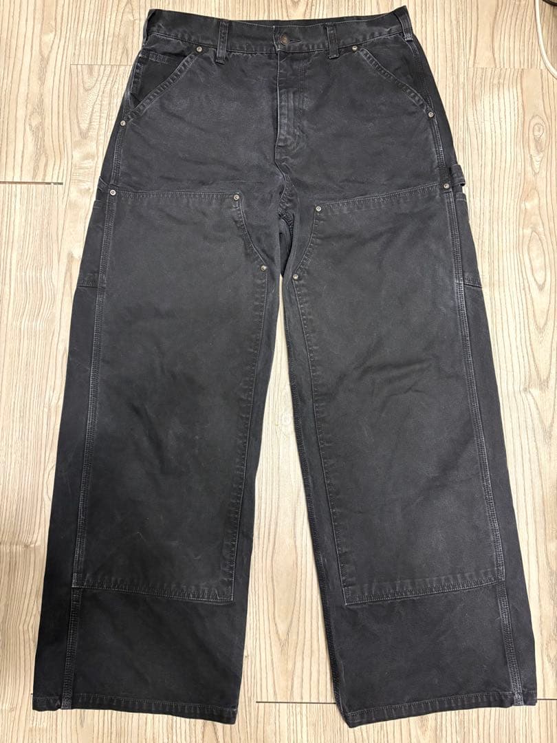 FI-Distressed Double Knee Pants （ブラック）