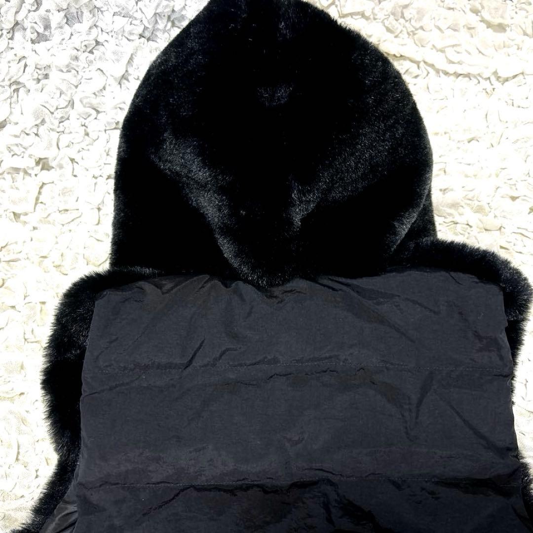 【新品】 EPOCA エポカ フード フェイクファー ベスト 光沢 モコモコ