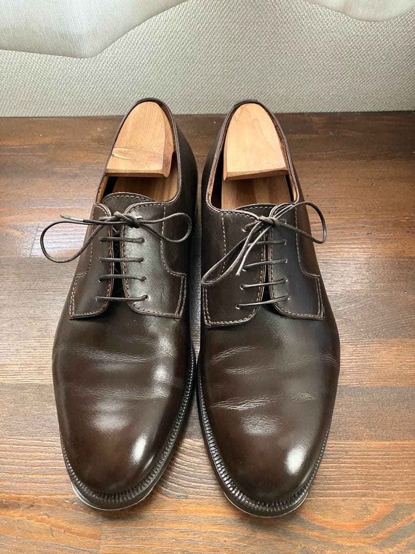 Enzo Bonafè エンツォボナフェプレーントゥ ダークブラウン7