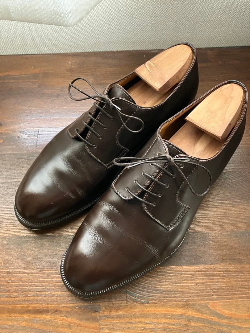 Enzo Bonafè エンツォボナフェプレーントゥ ダークブラウン7