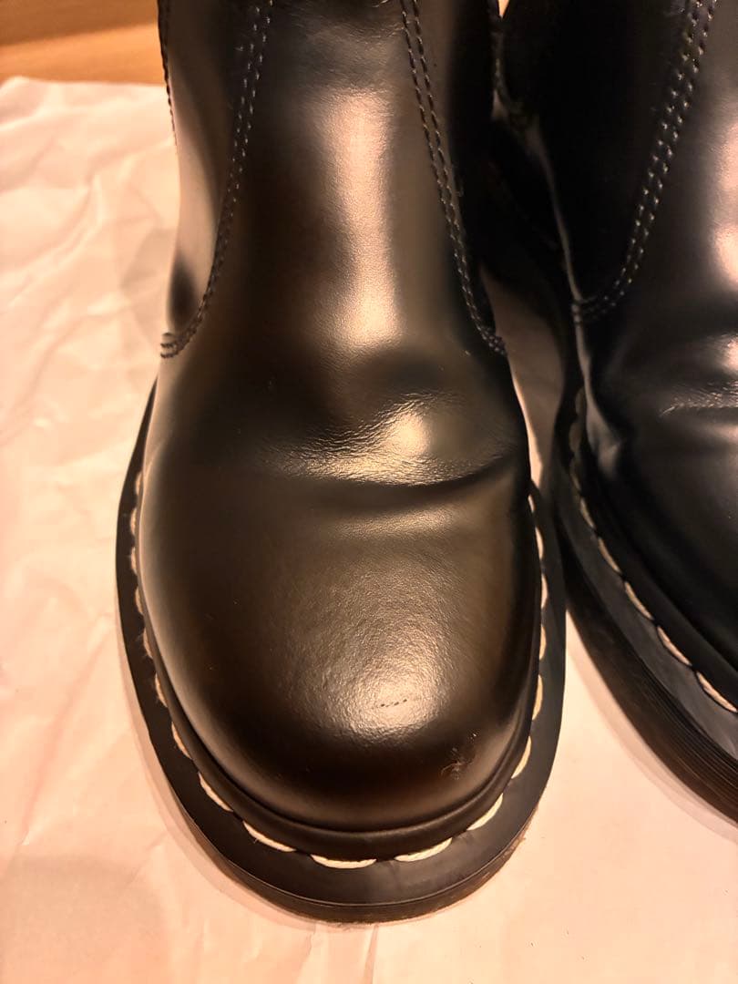 ドクターマーチンチェルシーブーツ　23cm ホワイトステッチ