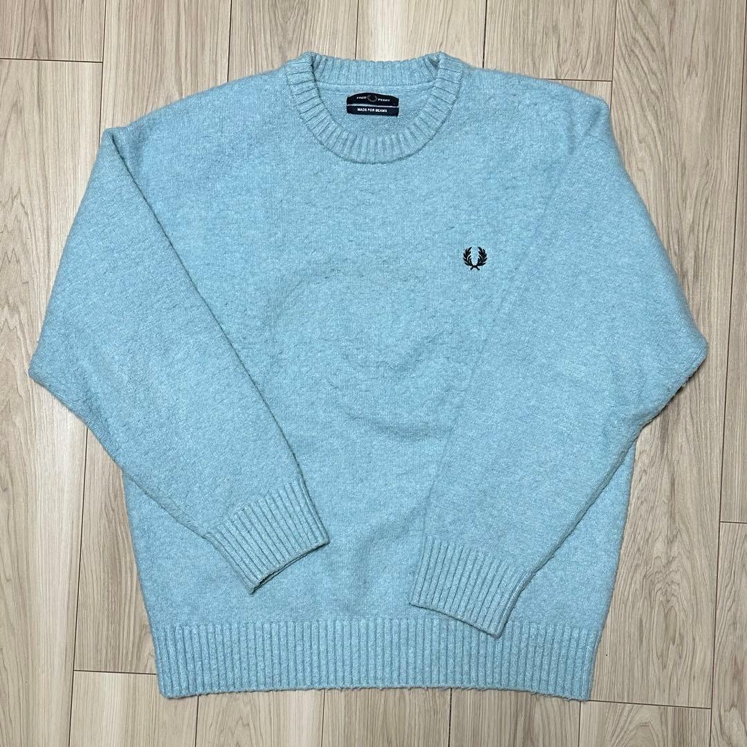 FRED PERRY フラッフィ クルーネックニット L