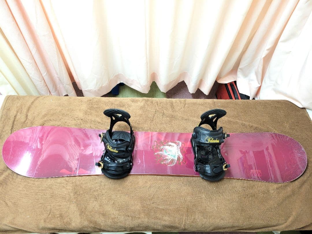 最終値下 Burton スノーボード カマキリ イエローバス ビンディング付き