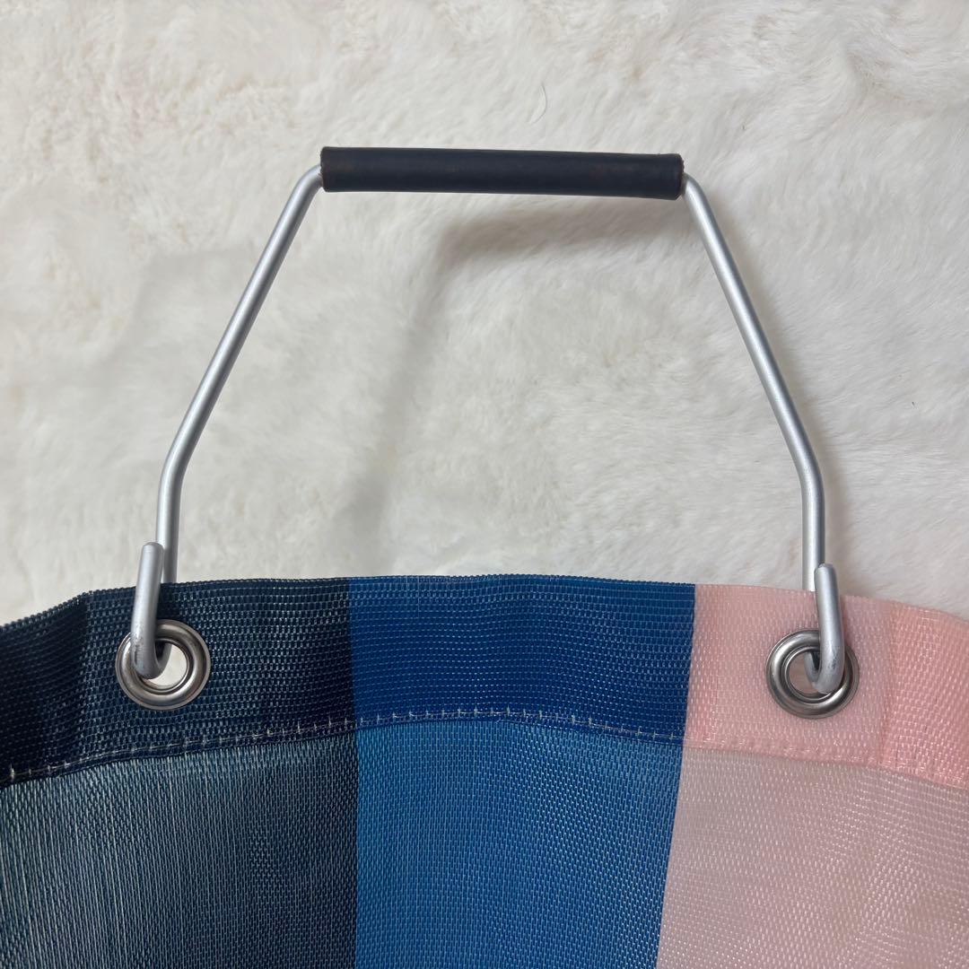 MARNI ストライプ フラワーカフェ エコバッグ メッシュ ハンドル