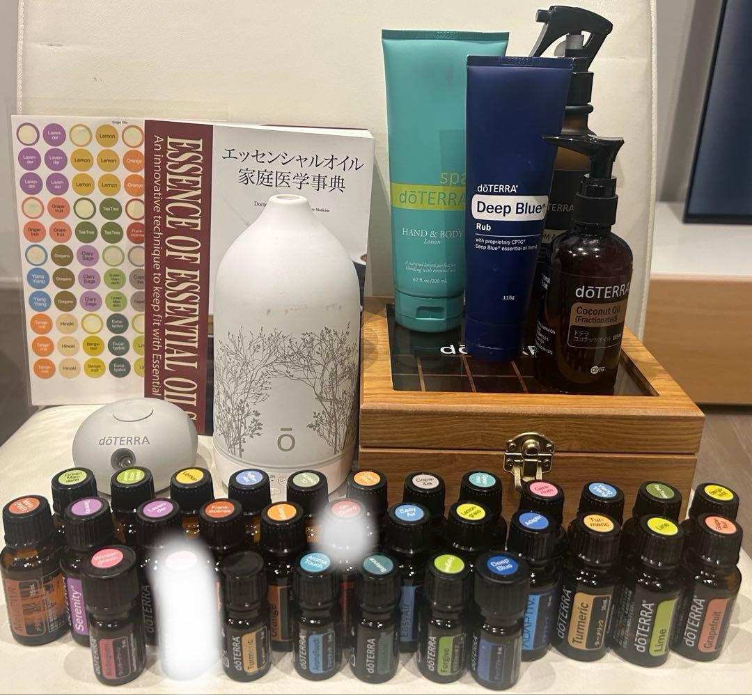 ドテラ　オイル　ディフューザー　木製ケース　他