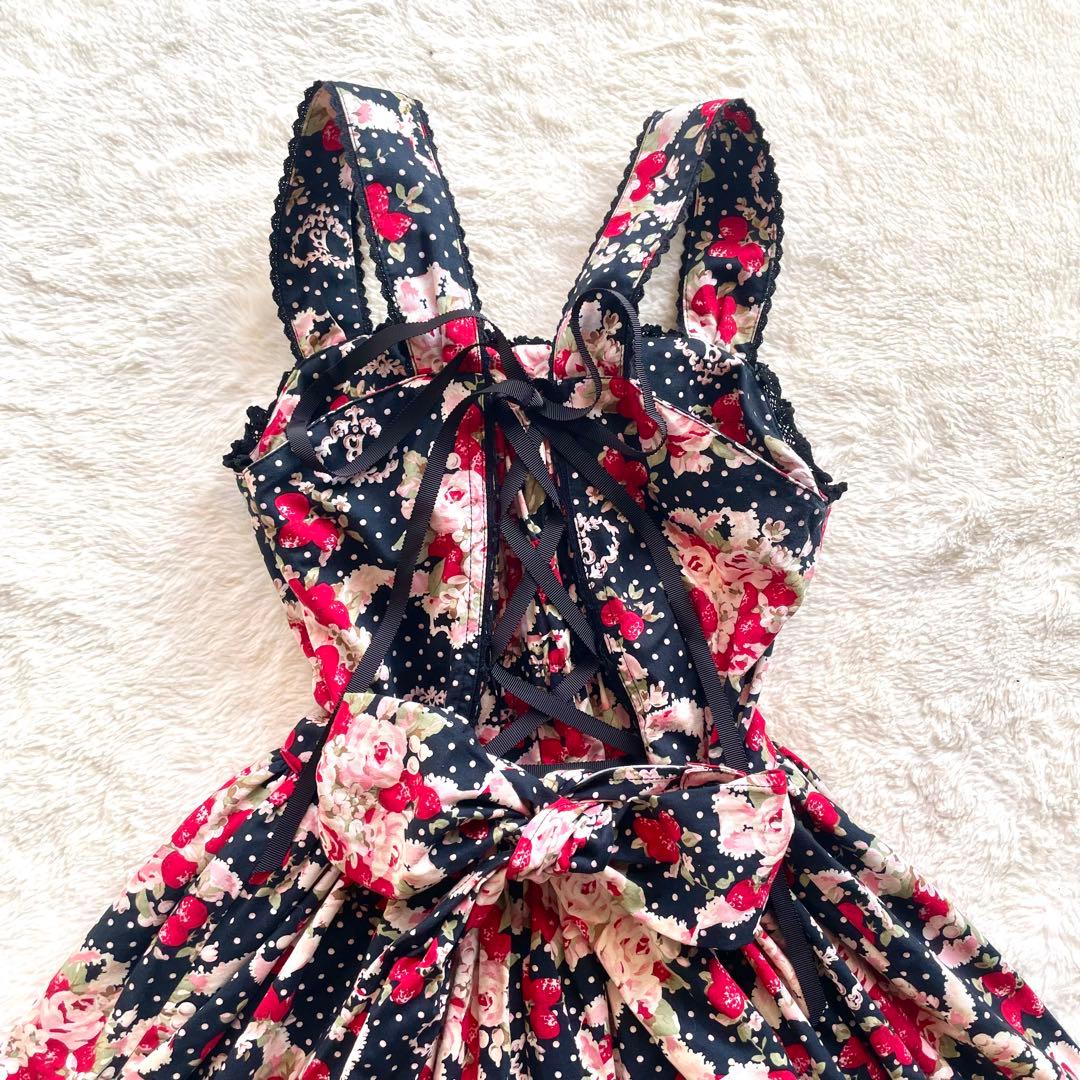 ベイビーザスターズシャインブライト シュガーブーケリボンジャンパースカートJSK