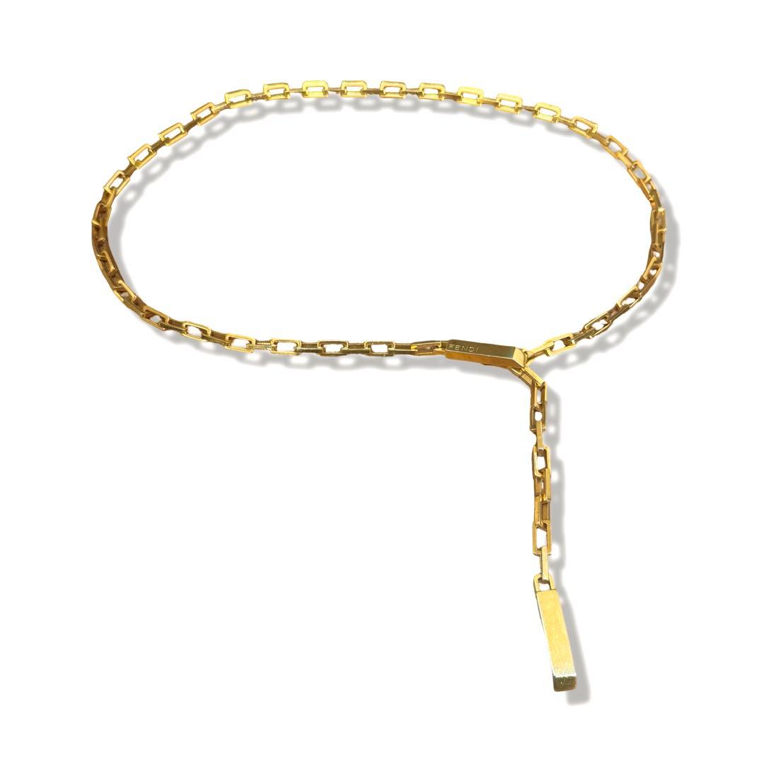 一点物　FENDI フェンディ チェーン ゴールド ベルト 送料無料