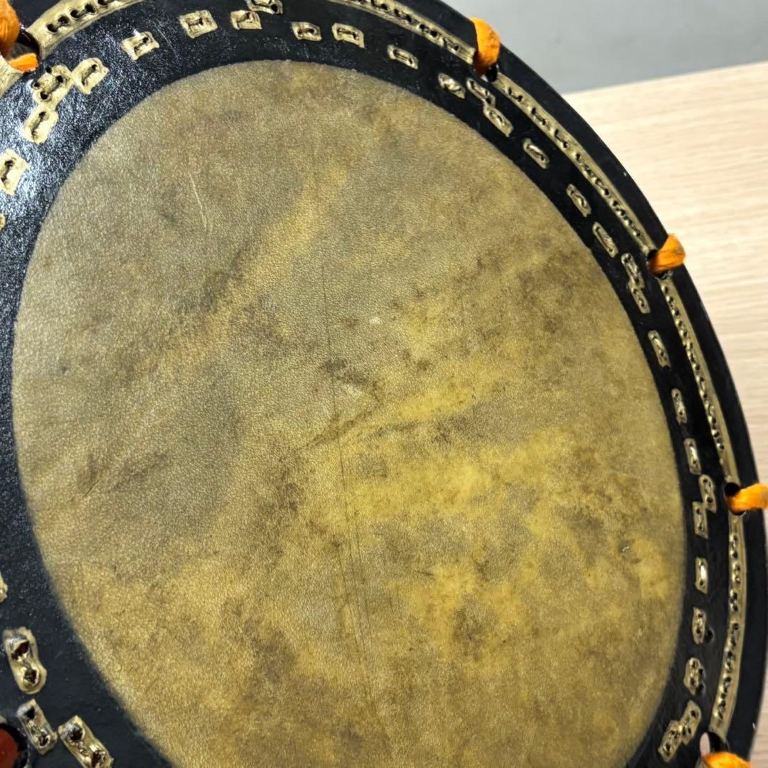 ① 希少 和太鼓 締め太鼓 約35cm 和楽器 ブラック